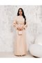 WOMEN'S COLLAR AND SLEEVES Rhinestone EMBROIDERED BELT DETAILED DRESS - 6