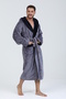 100% Bamboo Hooded Men's Dressing Gown