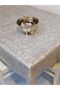 Gray Imported PVC Oilcloth - Patterned Removable Tablecloth - 3