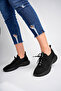 Women's Black Stone Knitwear Sneaker (Order One Size up) - 2