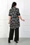 Women's Black Cotton Viscose Large Size Tunic - 4