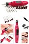 Electric Nail Manicure Care Pen Sanding Polisher Machine 6 Heads Nail Beauty Set Oj - 2