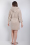 Women's Hooded Embroidered 100% Bamboo Short Dressing Gown - 3