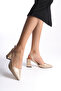 Olsen Women's Pointed Toe Open Back Banded Thick Heeled Stiletto Daily Evening Dress Shoes - 4