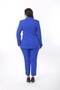 Women's Large Size Woven Atlas Fabric Trousers Jacket Suit 10ctk1657 - 8