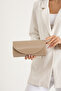 Nude Patent Leather Evening Dress Bag Clutch Portfolio Bag - 2