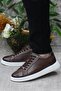 63574 Brown Original Product Inner and Outer Genuine Leather Men's Shoes - 3