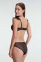 Women's Underwire Supported Padded Strap Detailed Polka Dot Lace Bra and Slip Set (4829) - 4
