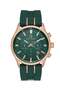 Green Dial Silicone Cord Men's Wristwatch