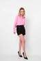 SHILSEE WOMEN'S SILVER BUTTON DETAIL BLACK SHORTS - 3