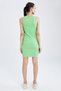 Coool Bodycon Crew Neck Cut Detail Fittilli Sleeveless Mini Dress V6467az22sm - 5