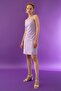 A-line Straps Linen Blended Slit Midi Dress X8936az22sm - 3