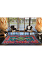 Pink Blue Themed Traditional Motif Ethnic Patterned Vintage Decorative Carpet 3598 - 4