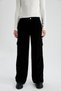 Coool Cargo Pocket Wide Leg Velvet 100% Cotton Trousers Y9874az22wn - 5