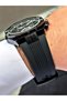 Black Color Silicone Cord Function Men's Wrist Watch + Bracelet Gift - 2