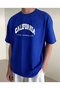CALIFORNIA Printed BLUE Oversize T-shirt Relaxed Cut Unisex