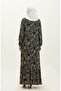 Floral Viscose Dress with Gathered Hem - 5