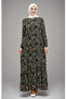 Floral Viscose Dress with Gathered Hem