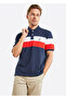 Navy Blue Men's Polo Collar T-Shirt N1M01654 - 4