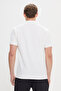 Men's White Slim Fit Slim Fit Polo Collar Dobby T-Shirt - 6