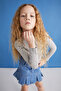 LILLY-GRM24017 95%cotton 5%elastane long-sleeved girl's crop White-Grey Striped Blouse - 5