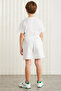 CLIFFORDGRM Cotton Corded Elastic Waist 2-Piece Damson - White Shorts CLIFFORDGRM24009 - 7