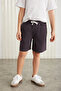 CLIFFORDGRM Cotton Corded Elastic Waist 2-Piece Damson - White Shorts CLIFFORDGRM24009 - 6