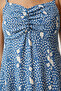 Women's Indigo Blue Strap Patterned Viscose Dress UB00236 - 7