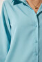 Women's Turquoise Soft-Textured Basic Shirt DD01297 - 5