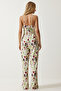 Women's Ecru Green Window Detailed Patterned Knitted Jumpsuit UB00245 - 7