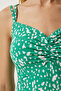 Women's Green Double Strap Patterned Knitted Dress MC00262 - 5