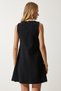 Women's Black Crew Neck Summer Woven Bell Dress RV00160 - 6