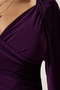 Women's Plum Elastic Balloon Sleeve Sandy Knit Blouse FF00154 - 4