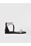 Eske Genuine Leather Women's Black Sandals - 3