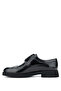 Men's Genuine Leather Black Opening Casual Shoes - 2