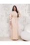 WOMEN'S COLLAR AND SLEEVES Rhinestone EMBROIDERED BELT DETAILED DRESS - 5