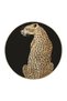 Black Beige Themed Noble Leopard Patterned Creative Modern Decorative Carpet 3584 - 2