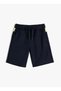 Regular Waist Regular Fit Navy Blue Men's Shorts 4SKB40125TK