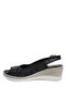 D24YS-1390 Women's Wedge Heel Sandals Black - 3