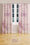 Pink Girl Patterned Background Curtain Children's and Baby's Room Suede Printed Extrafor Drawstring 2 Sash PRD-51 - 3