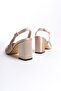 Olsen Women's Pointed Toe Open Back Banded Thick Heeled Stiletto Daily Evening Dress Shoes - 6