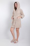 Women's Hooded Embroidered 100% Bamboo Short Dressing Gown