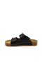 20-971 Black Double Velcro Women's Summer Slippers - 4