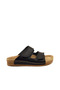 20-971 Black Double Velcro Women's Summer Slippers