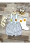 Safari concept gray baby boy birthday salopette - 3