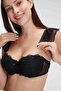 Women's Underwire Supported Padded Strap Detailed Polka Dot Lace Bra and Slip Set (4829) - 3