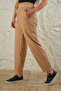 Women's Stretch Fabric Carrot Leg Loose Knitted Scuba Trousers Shalwar Mink - 4