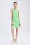 Coool Bodycon Crew Neck Cut Detail Fittilli Sleeveless Mini Dress V6467az22sm - 4