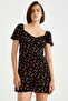 Cherry Patterned Heart Collar Relax Fit Sustainable Mini Jumpsuit U6852az22sm - 3