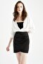 Crepe Mini Skirt Z0973az22au - 3